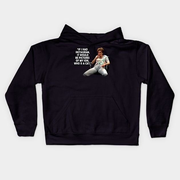 Funny Who is a cat.. Kate Mckinnon Kids Hoodie by SilentStopCry